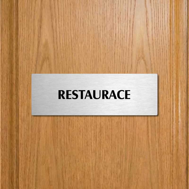 Restaurace, 200x66mm, stříbrná popiska 